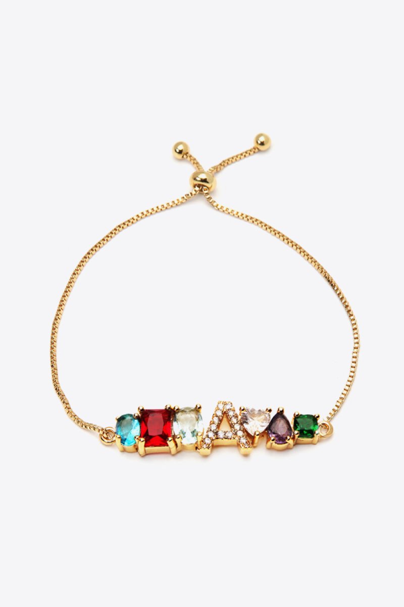 A to J Zircon Bracelet - TapLike