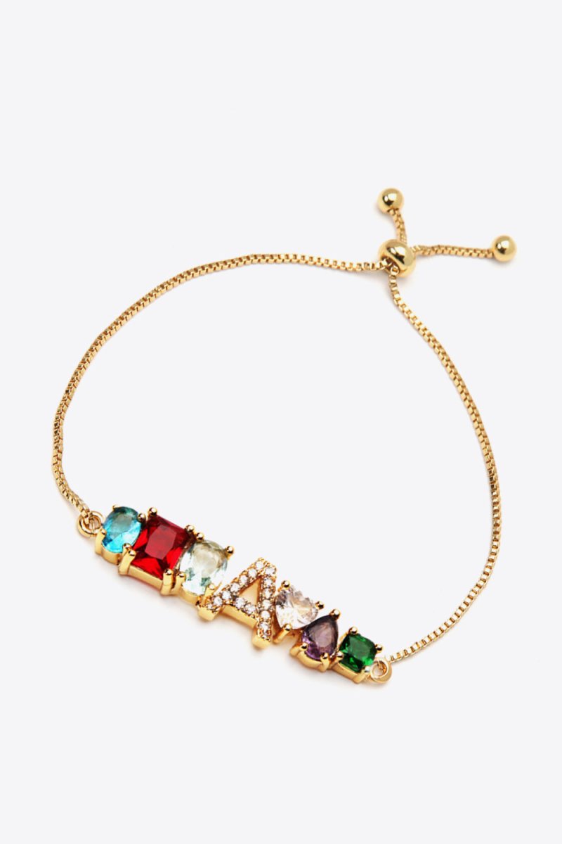 A to J Zircon Bracelet - TapLike