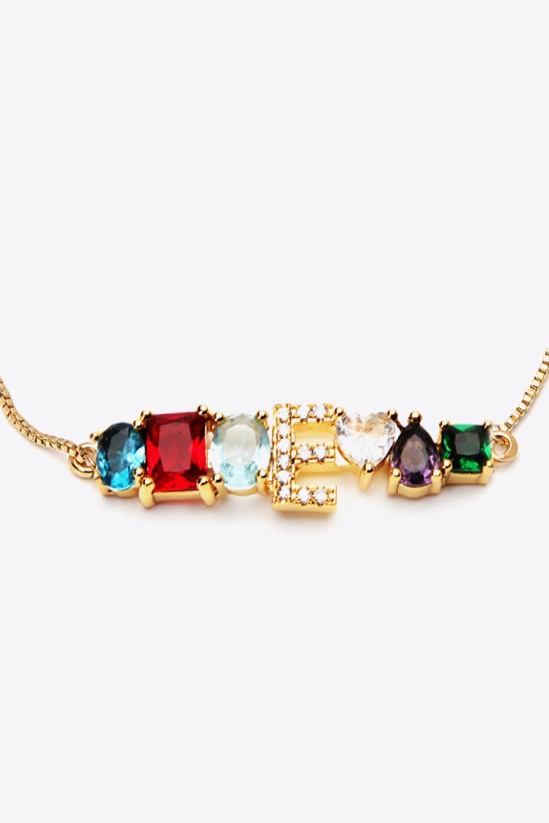 A to J Zircon Bracelet - TapLike