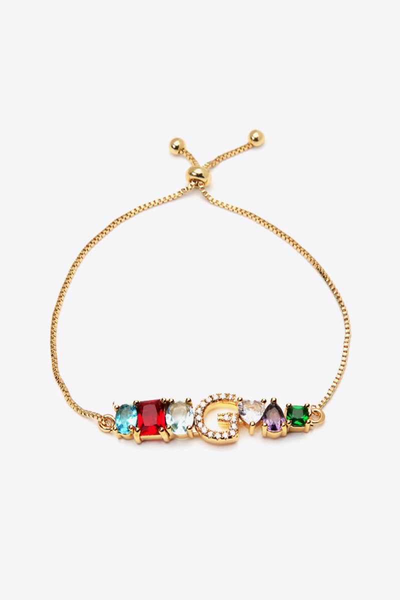 A to J Zircon Bracelet - TapLike