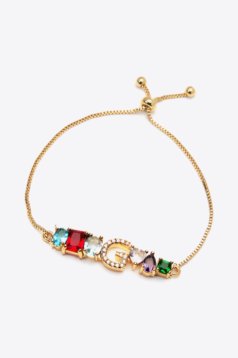 A to J Zircon Bracelet - TapLike