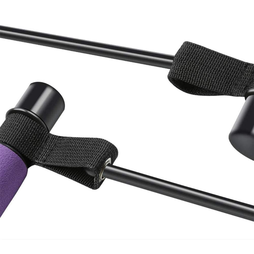 Adjustable Pilates Bar Kit Resistance Band Exercise Stick Toning Gym - Taplike