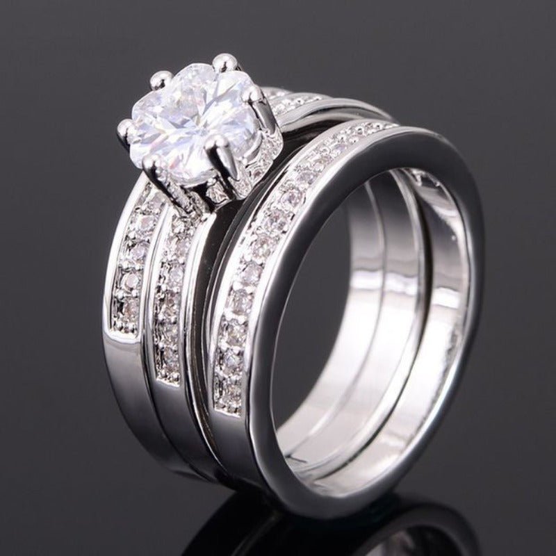 Buy 1 Get 2 Free: 2ct Moissanite Ring, Limited Time Offer F3649-C - Taplike