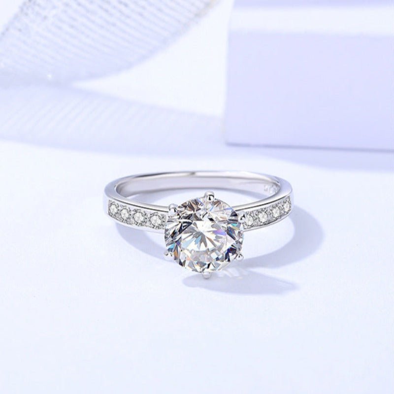 Buy 1 Get 2 Free: 2ct Moissanite Ring, Limited Time Offer F3649-C - Taplike