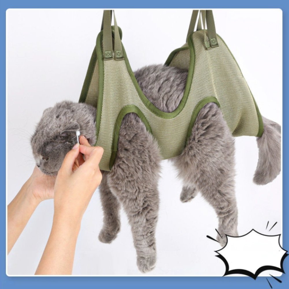Cat Grooming Restraint Bag with Hammock - Taplike