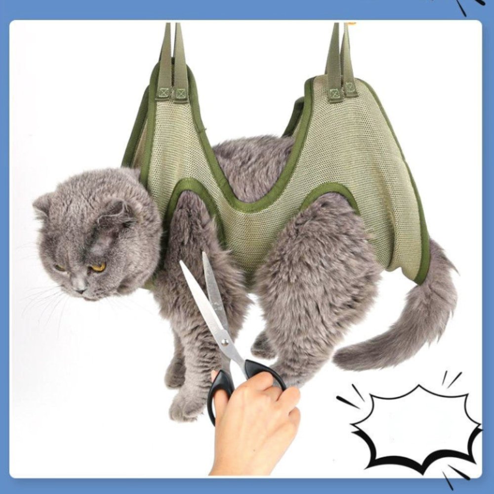 Cat Grooming Restraint Bag with Hammock - Taplike