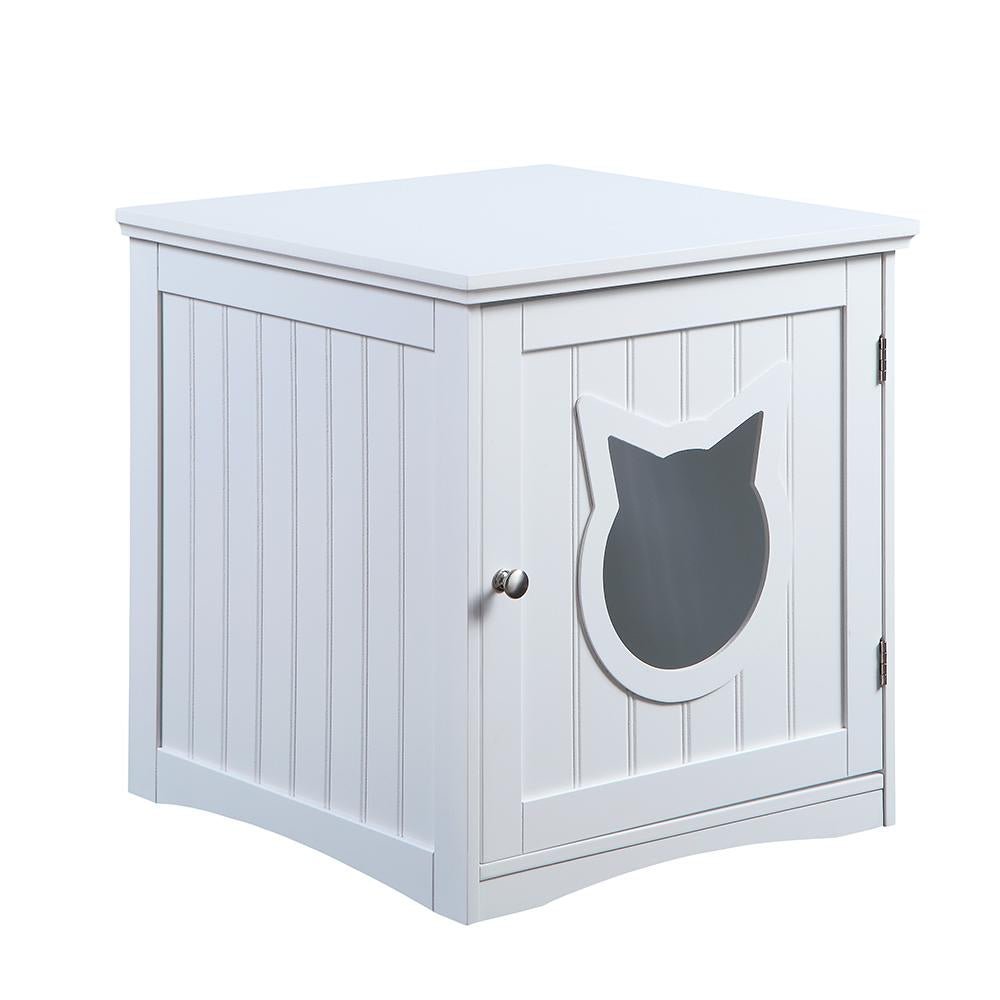 Cat House Side Table, Nightstand Pet House, Litter Box Enclosure - Taplike