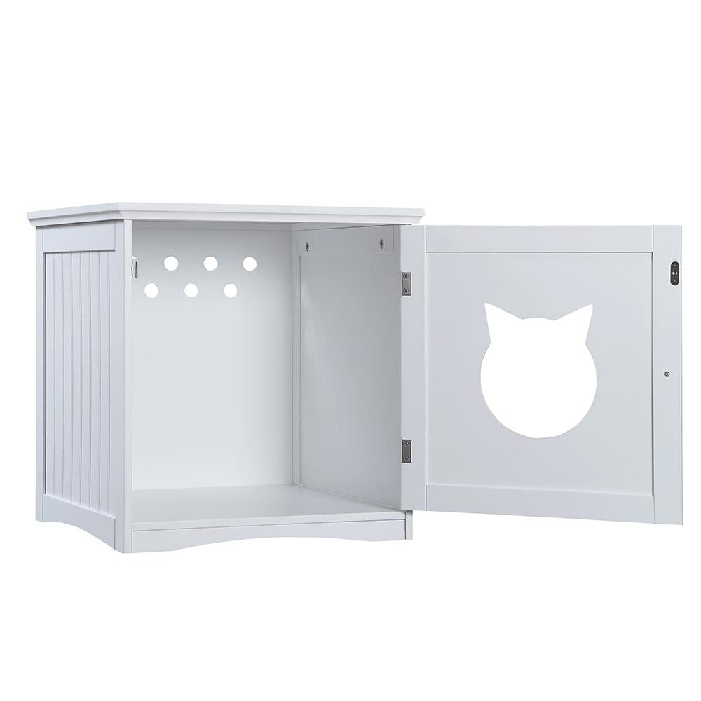 Cat House Side Table, Nightstand Pet House, Litter Box Enclosure - Taplike
