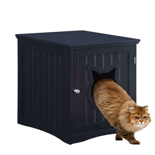 Cat House Side Table, Nightstand Pet House, Litter Box Enclosure - Taplike