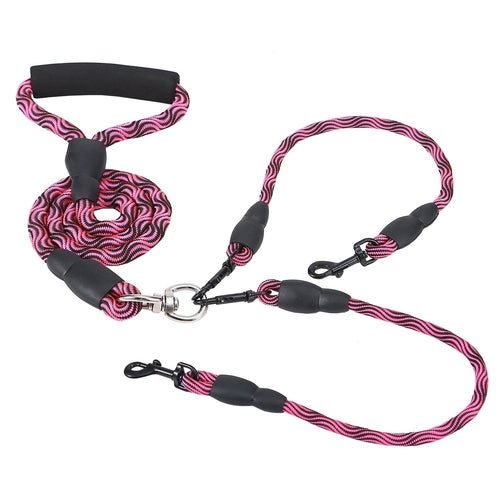 Double Dogs Leash No-Tangle Dogs Lead Reflective Dogs Walking Leash - Taplike