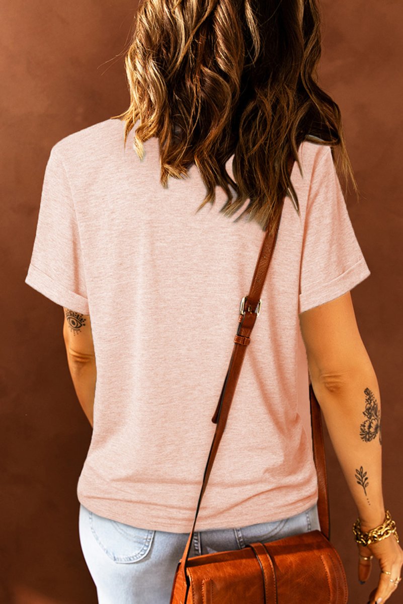 Easter Rabbit Graphic Round Neck Tee Shirt - TapLike