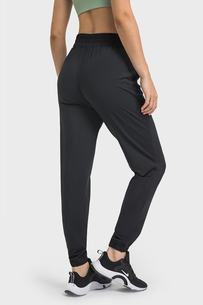 Elastic Waist Yoga Joggers with Pockets | 10010048145 - TapLike