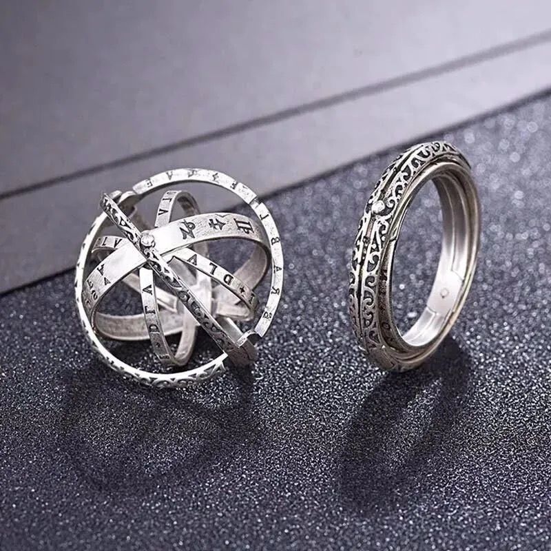 Experience the Magic of Our Reversible Space Globe Ring | K770-C - TapLike