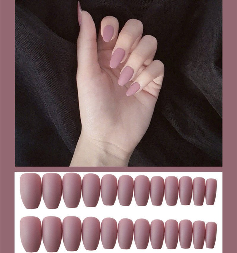 Frosted ballet fake nails - TapLike