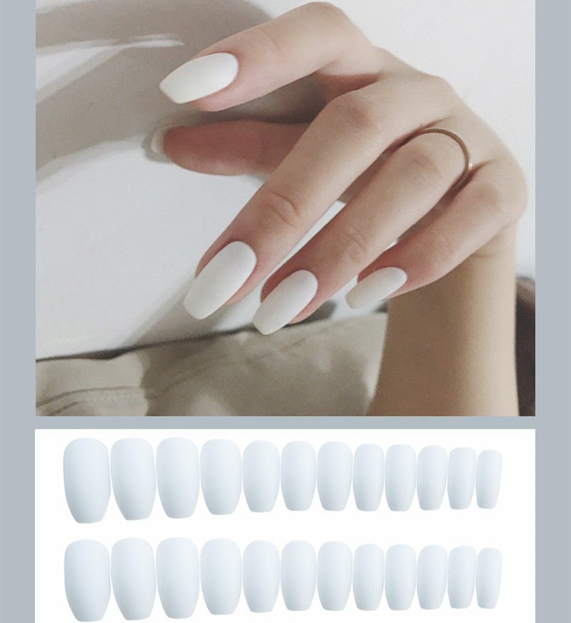Frosted ballet fake nails - TapLike