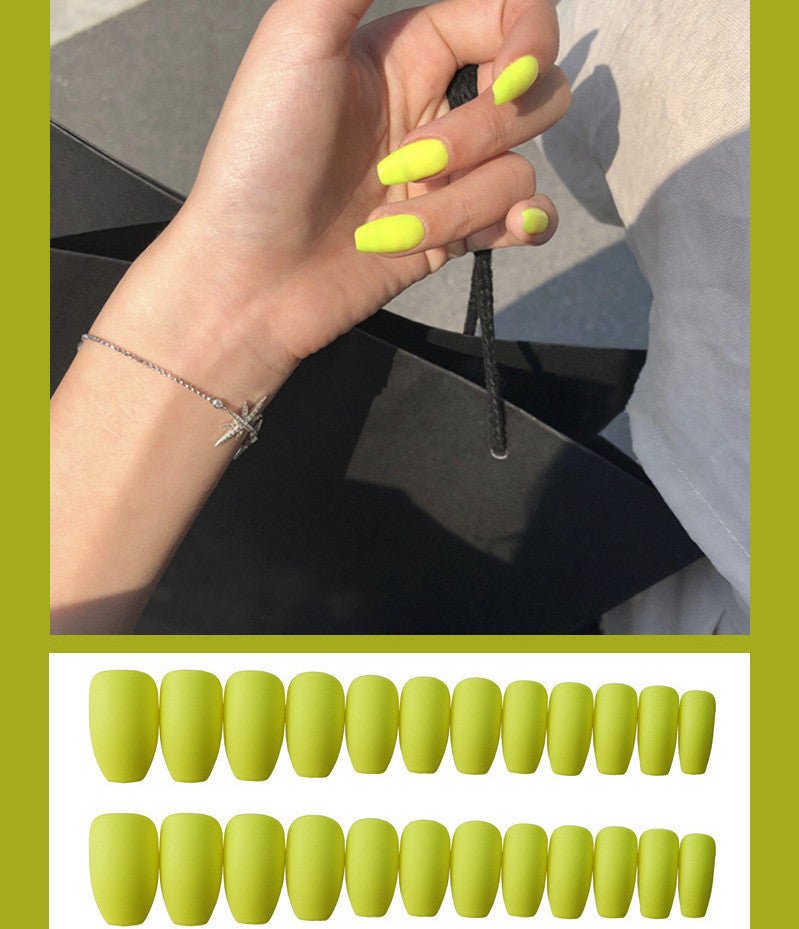 Frosted ballet fake nails - TapLike