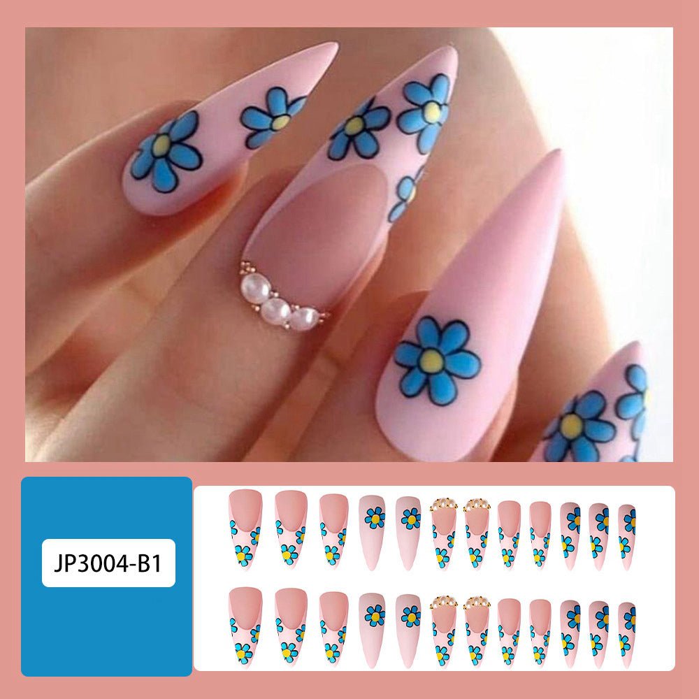 Gradient Light Green Striped Diamond Wear Nails - TapLike