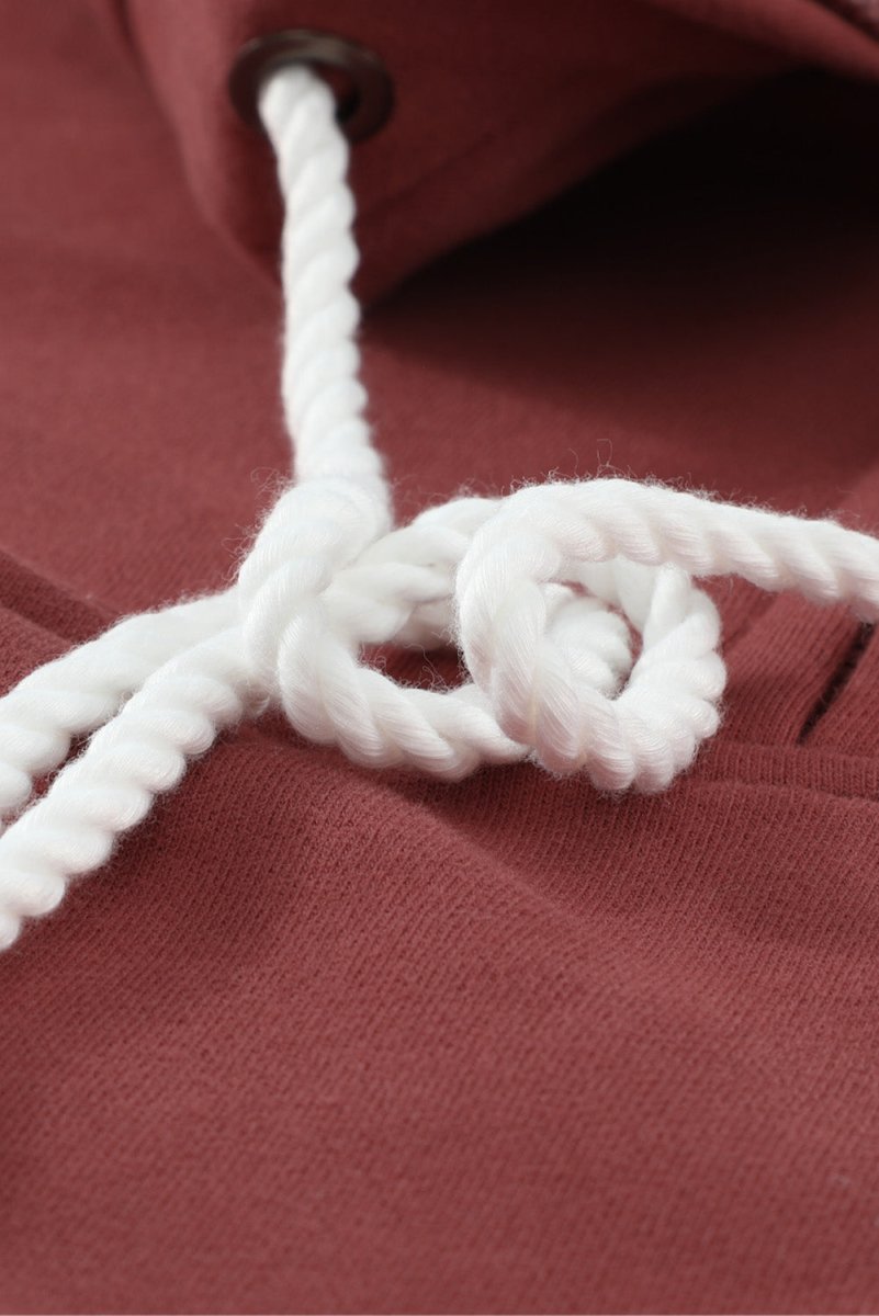 Half Zip Patch Pocket Drawstring Hoodie - TapLike