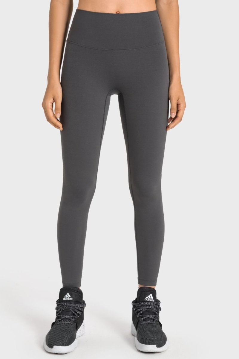 High-Rise Wide Waistband Yoga Leggings - TapLike