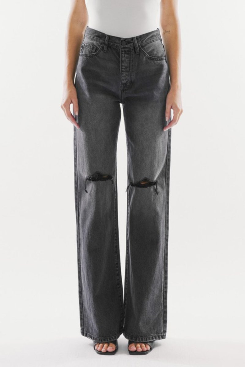 Kancan High Waist Distressed Knee Jeans | TLU214 - TapLike