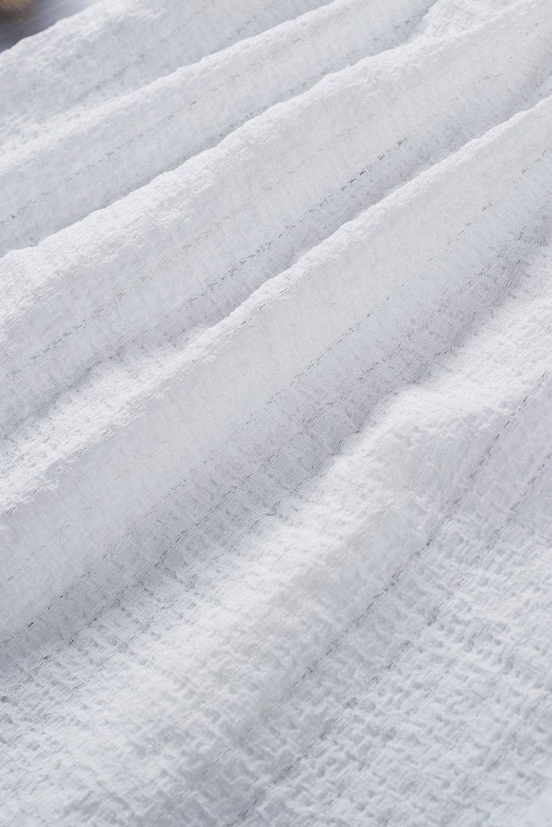 Lace Trim Tie-Back Puff Sleeve Top | 10010088162 - TapLike