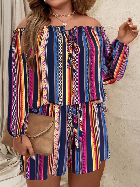 Leisure Printed Shorts Suit HUULC2B3NN - Taplike