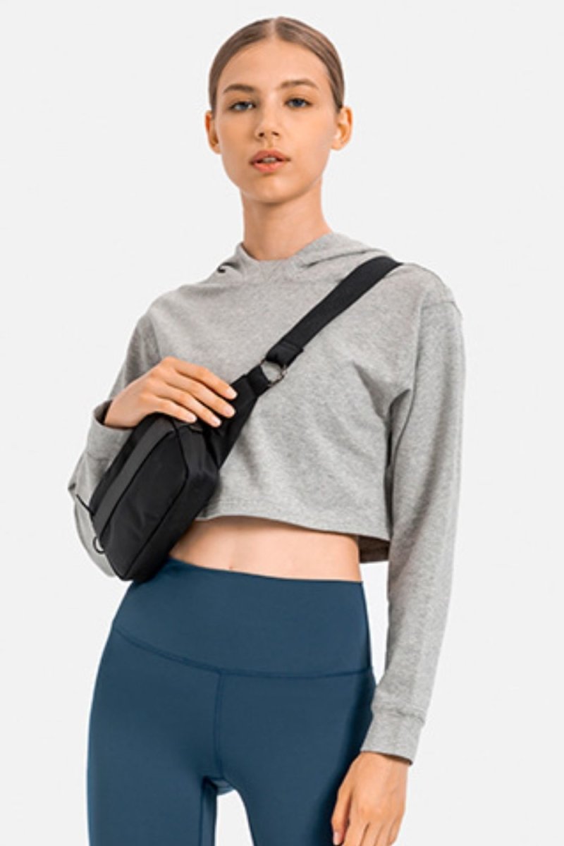 Long Sleeve Cropped Sports Hoodie - TapLike