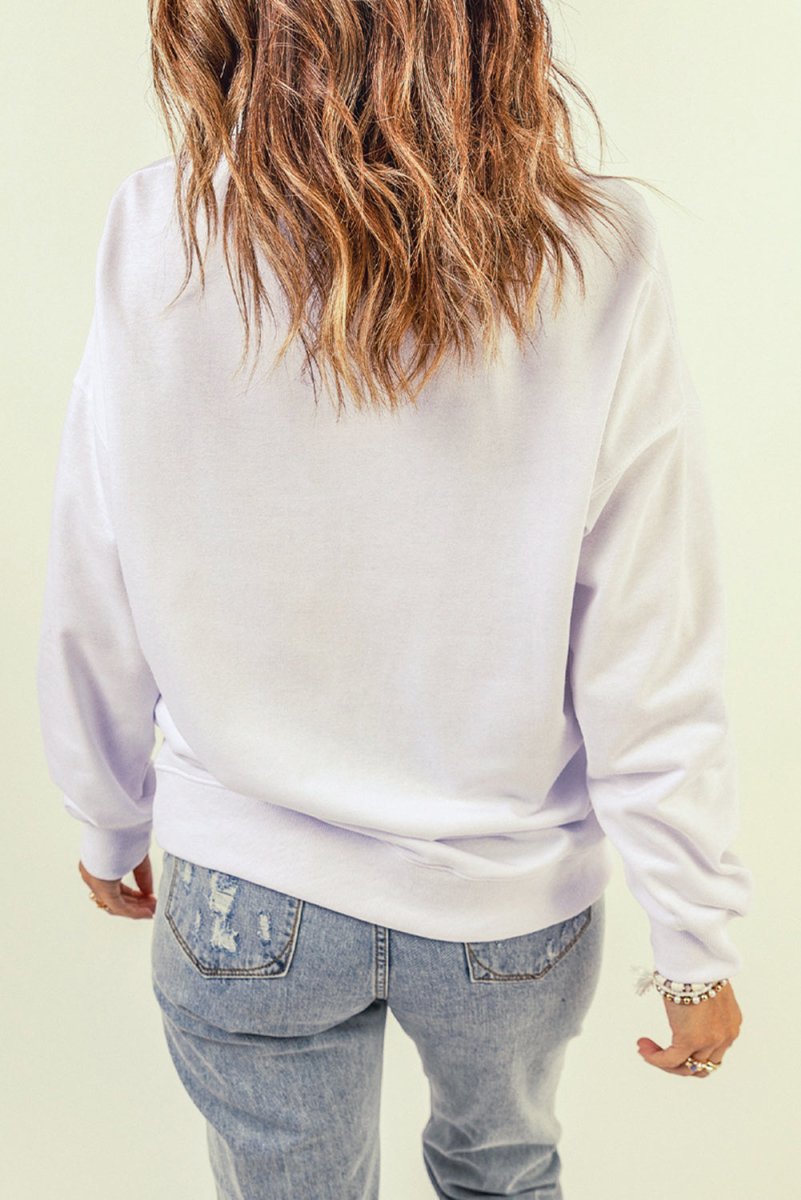 MAMA Gradient Graphic Dropped Shoulder Sweatshirt - TapLike