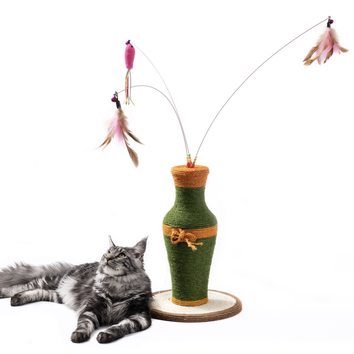 MewooFun Cotton and Linen Vase-Shaped Cat Toys Interactive Toys Cat - Taplike