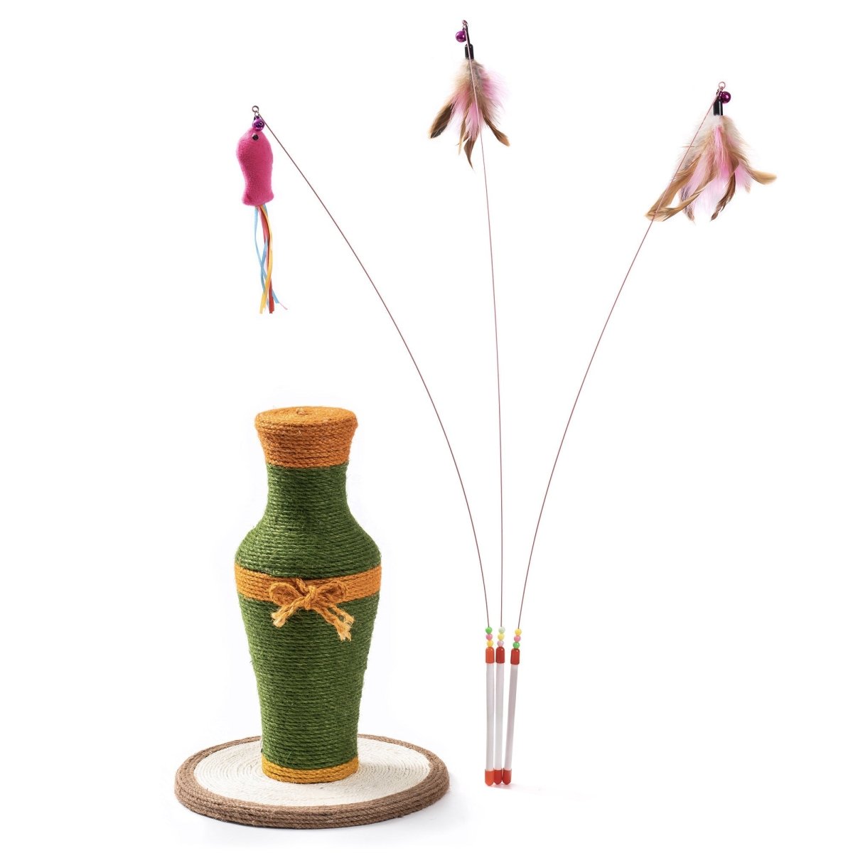 MewooFun Cotton and Linen Vase-Shaped Cat Toys Interactive Toys Cat - Taplike