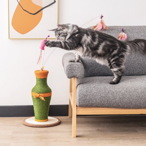 MewooFun Cotton and Linen Vase-Shaped Cat Toys Interactive Toys Cat - Taplike