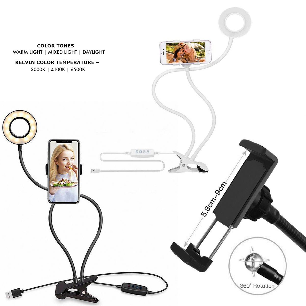 Personal Live Stream Ring Light Kit - Taplike