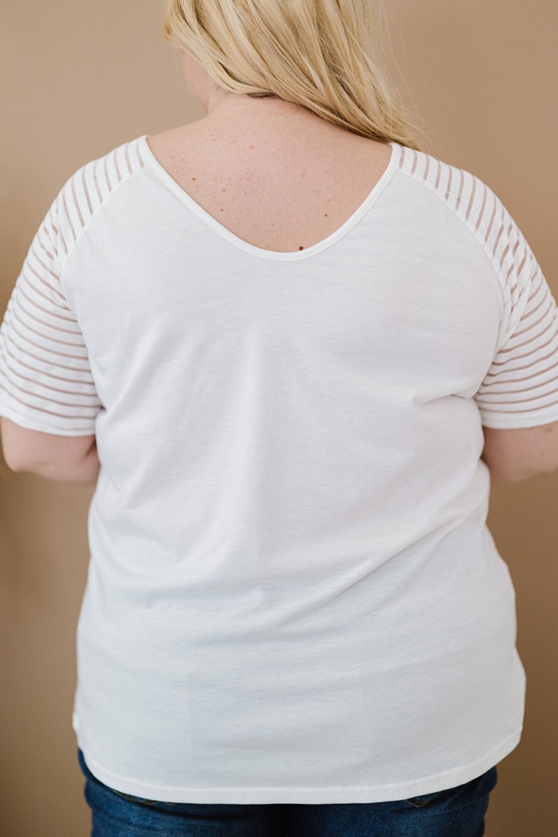 Plus Size HUNNY BUNNY Graphic Striped Tee - TapLike