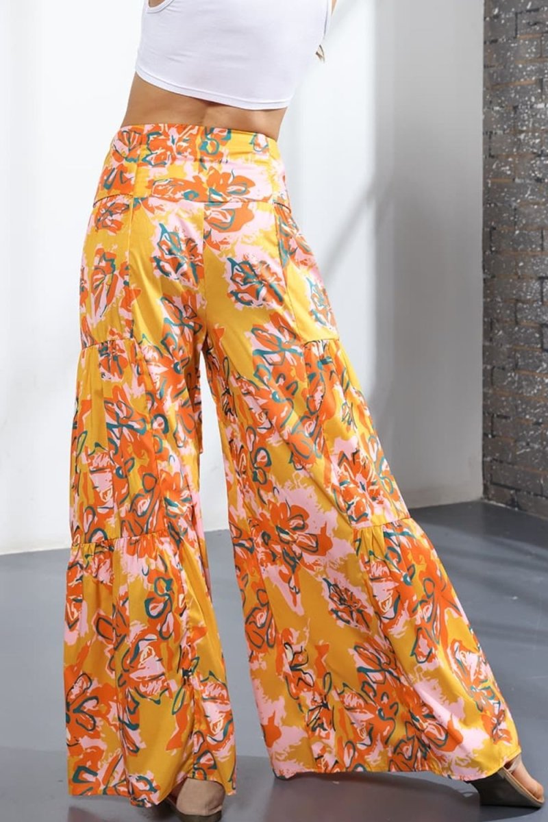 Printed High-Rise Tied Culottes - Taplike