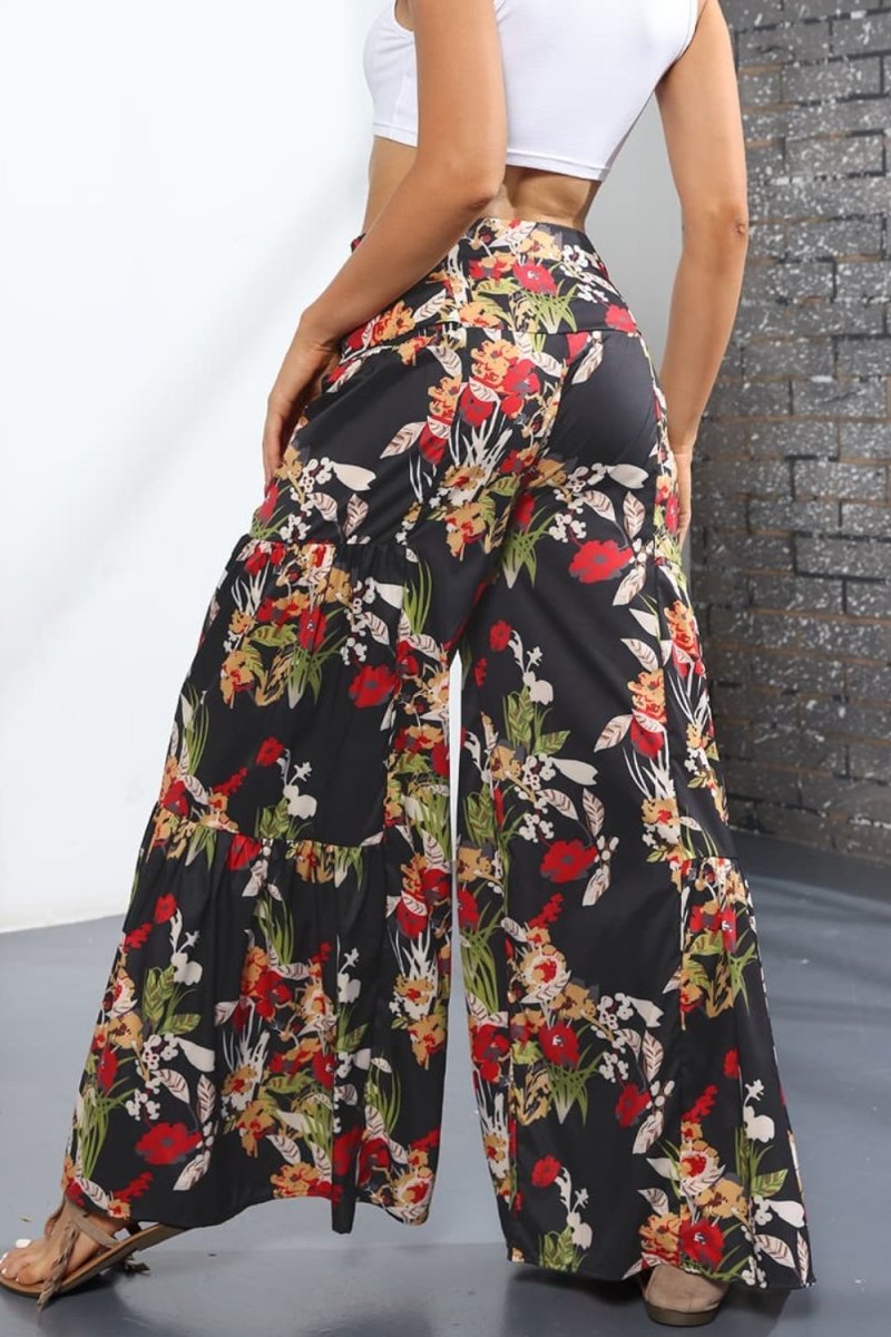 Printed High-Rise Tied Culottes - Taplike