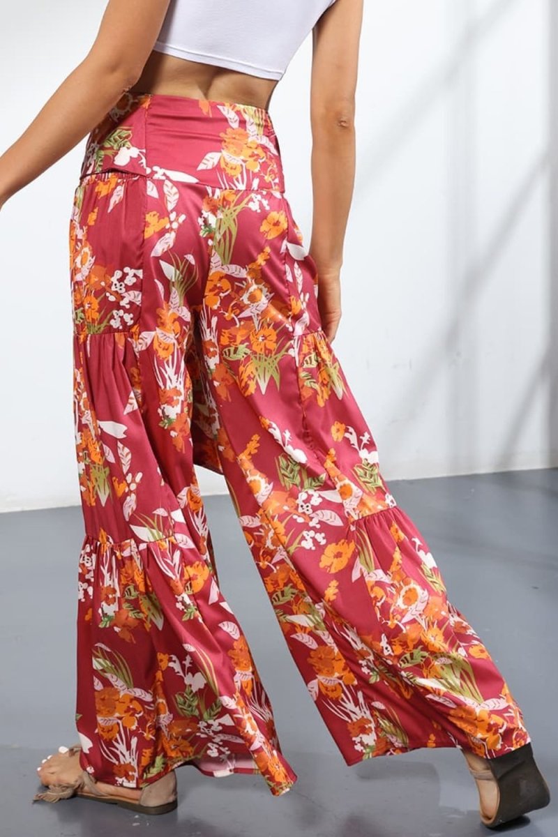Printed High-Rise Tied Culottes - Taplike