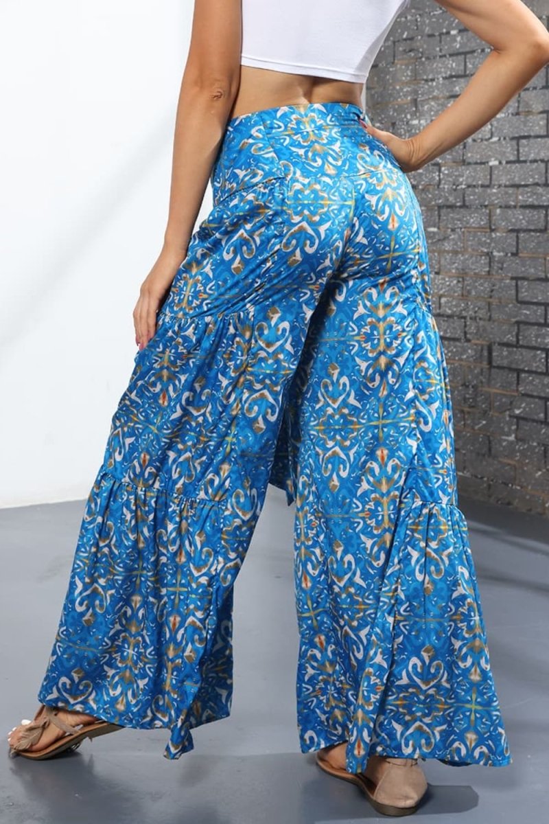 Printed High-Rise Tied Culottes - Taplike