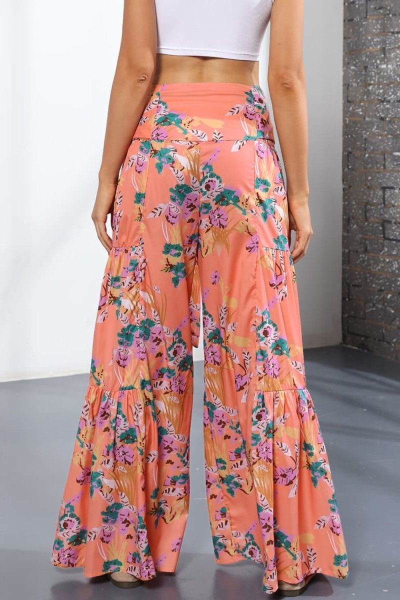 Printed High-Rise Tied Culottes - Taplike