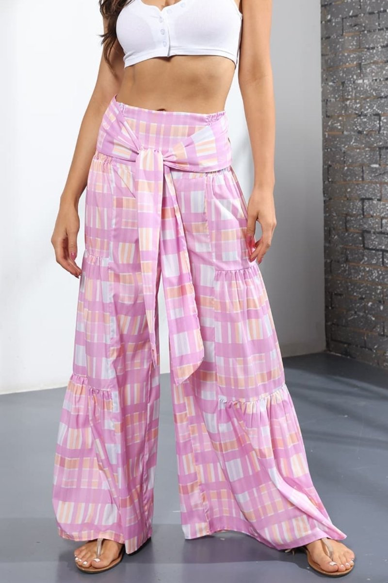 Printed High-Rise Tied Culottes - Taplike