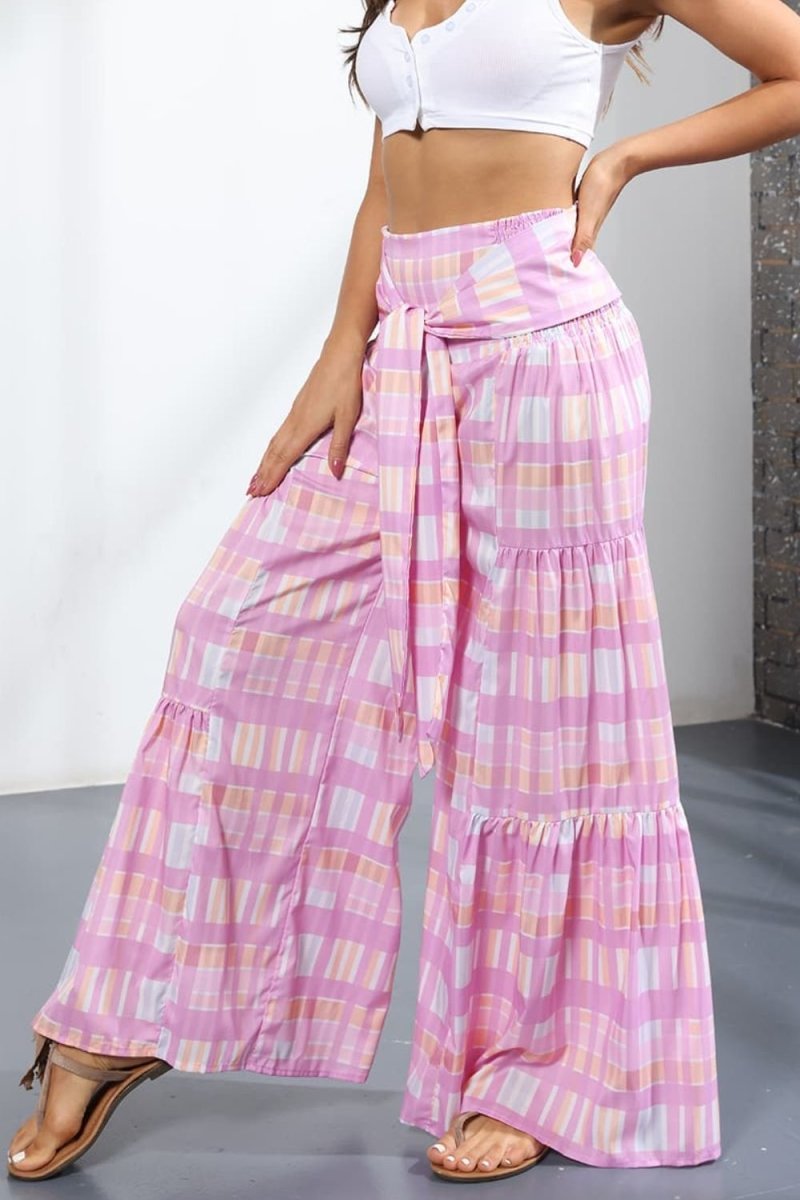 Printed High-Rise Tied Culottes - Taplike