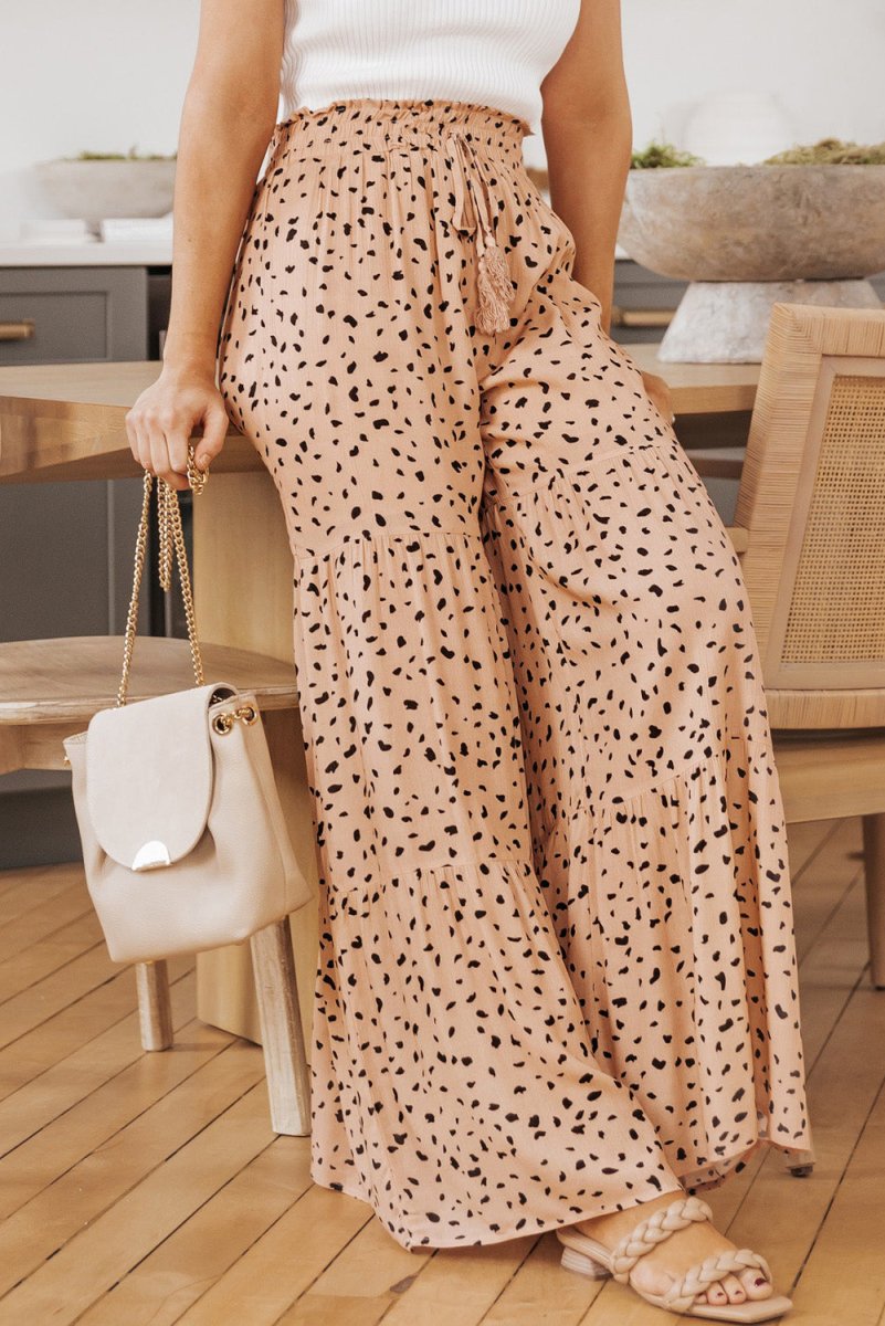 Printed Wide Tiered Pants X - Taplike
