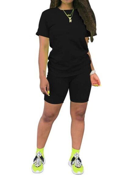 Pure-Colored Simple Sports Suit H68XZEAPZH - Taplike