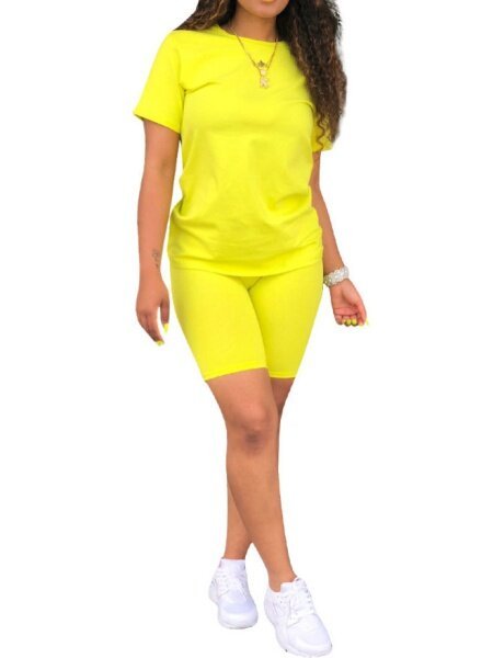 Pure-Colored Simple Sports Suit H68XZEAPZH - Taplike