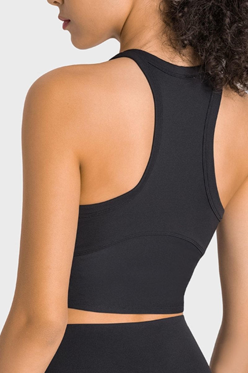 Racerback Cropped Sports Tank - TapLike