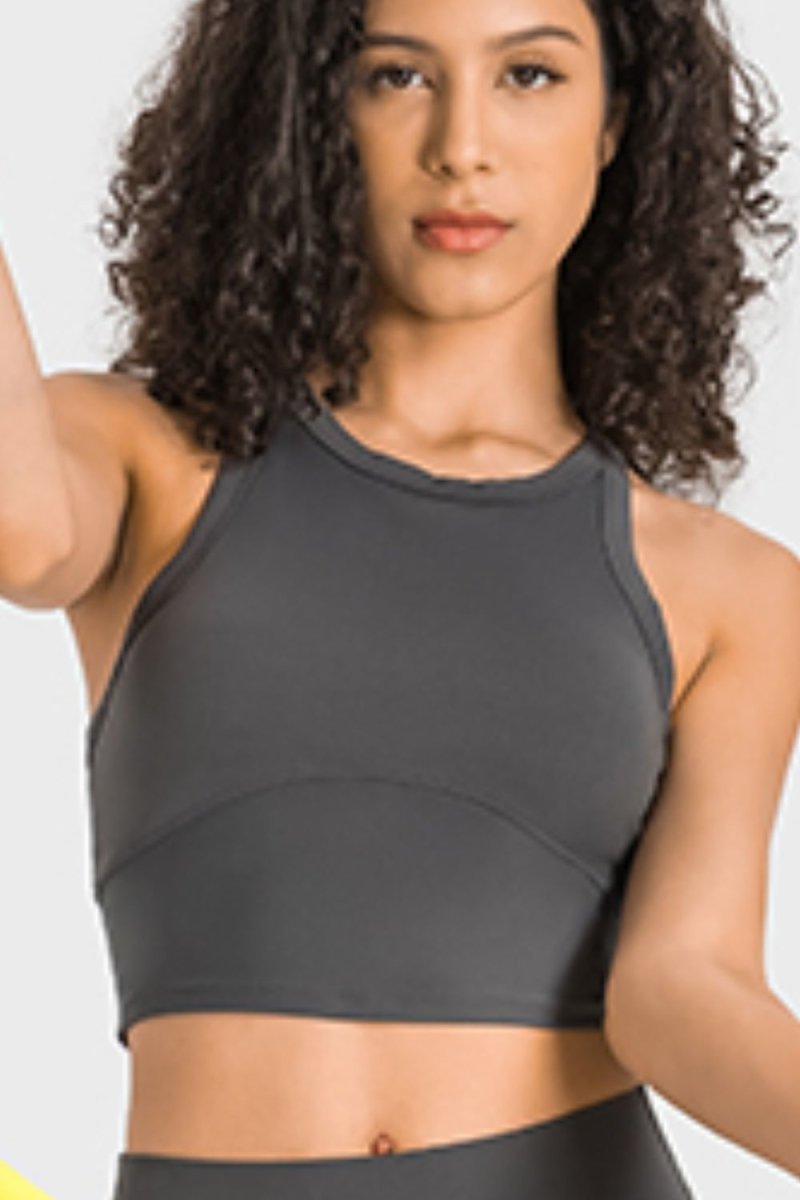 Racerback Cropped Sports Tank - TapLike