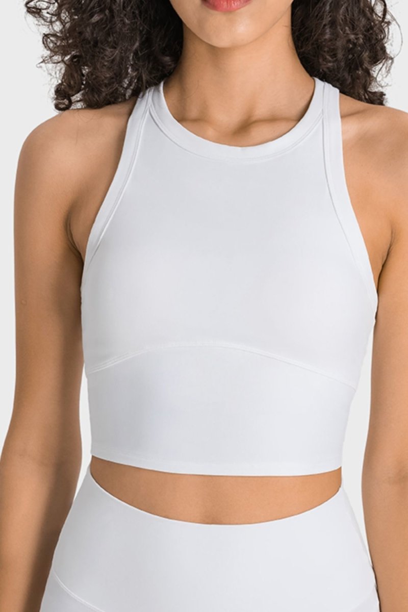 Racerback Cropped Sports Tank - TapLike