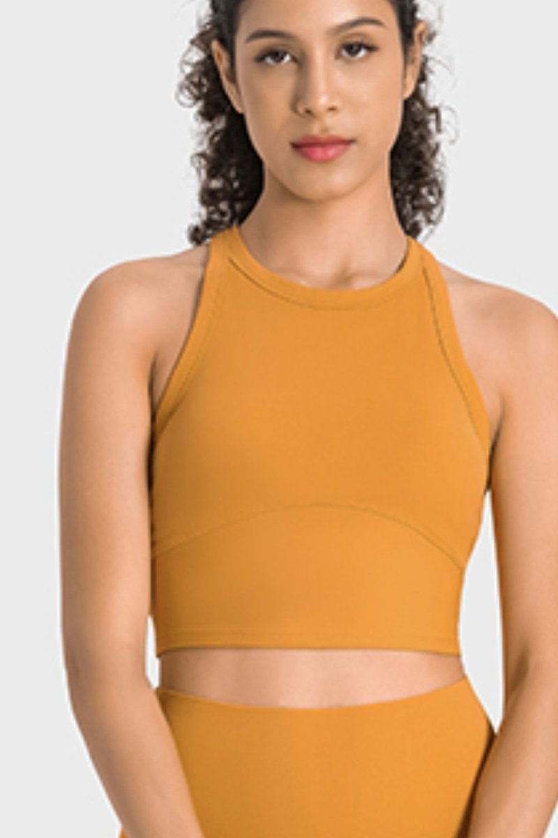 Racerback Cropped Sports Tank - TapLike