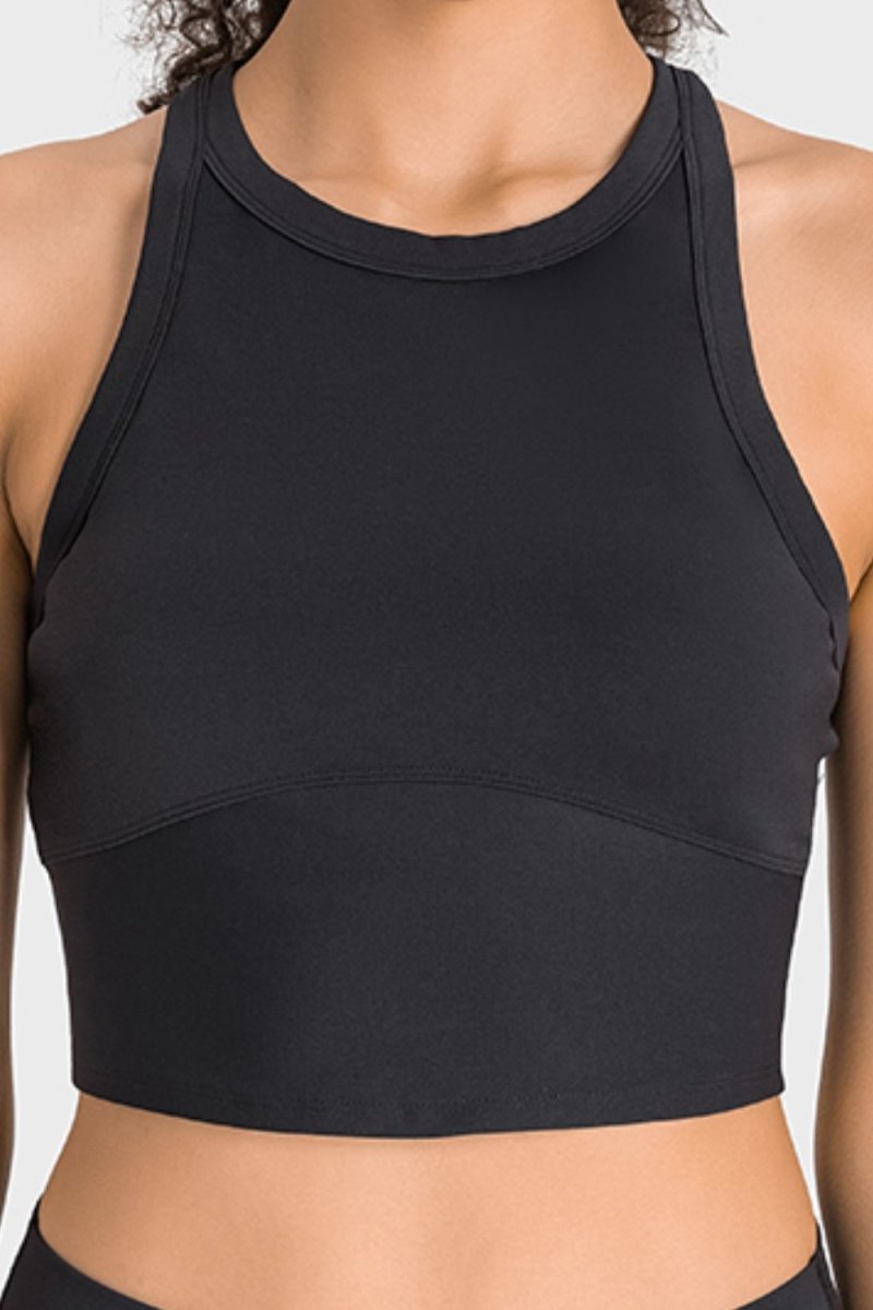 Racerback Cropped Sports Tank - TapLike