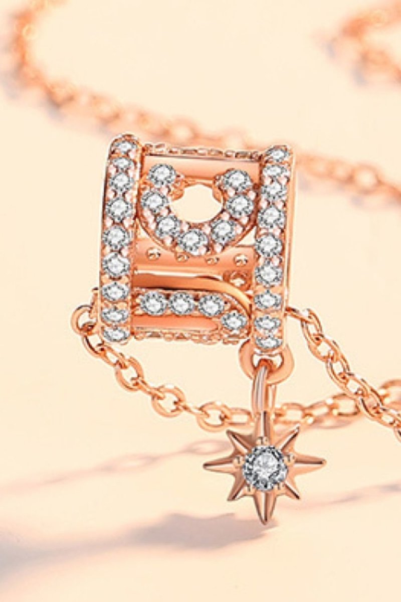 Rely On Fate Cubic Zirconia Pendant Necklace - TapLike