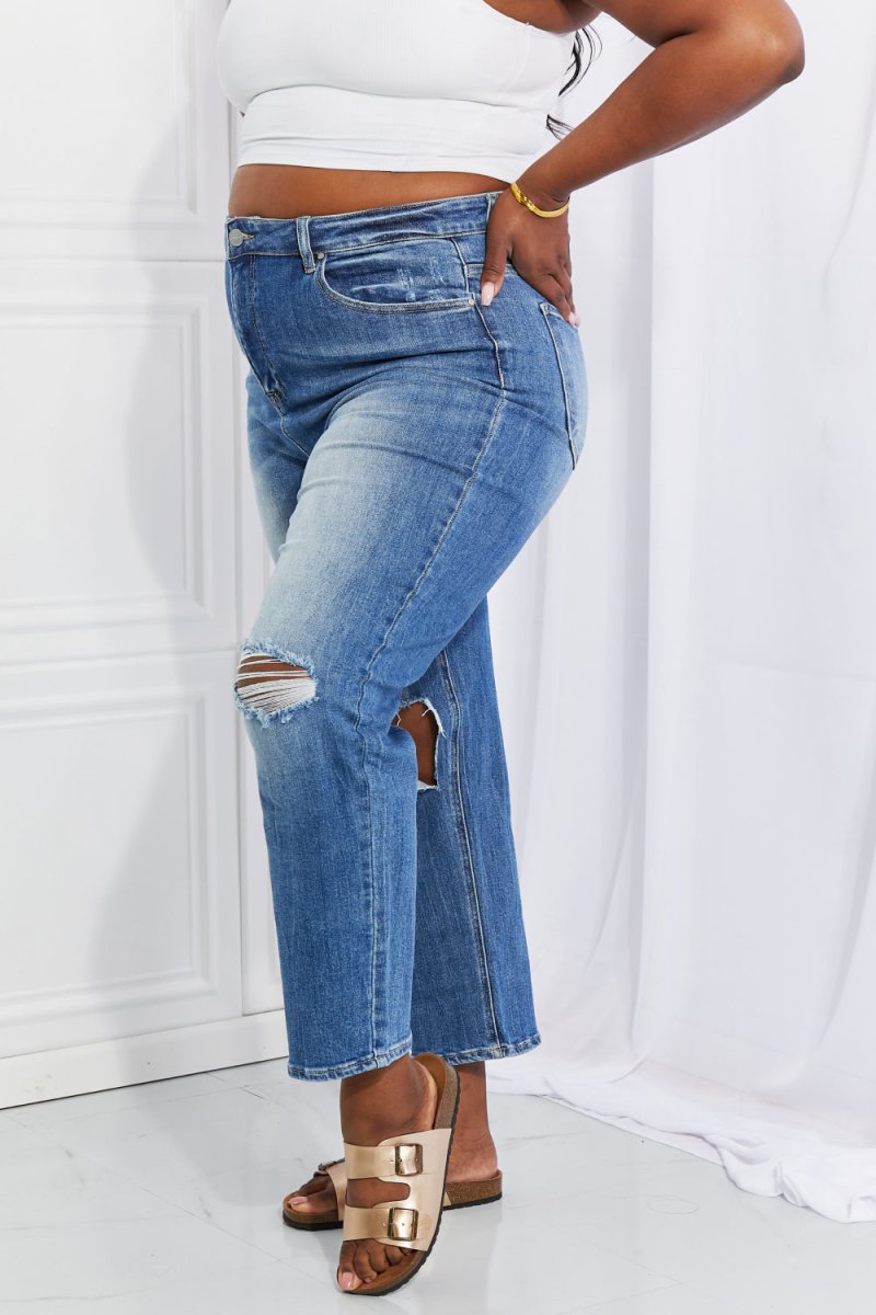 RISEN Full Size Emily High Rise Relaxed Jeans - Taplike